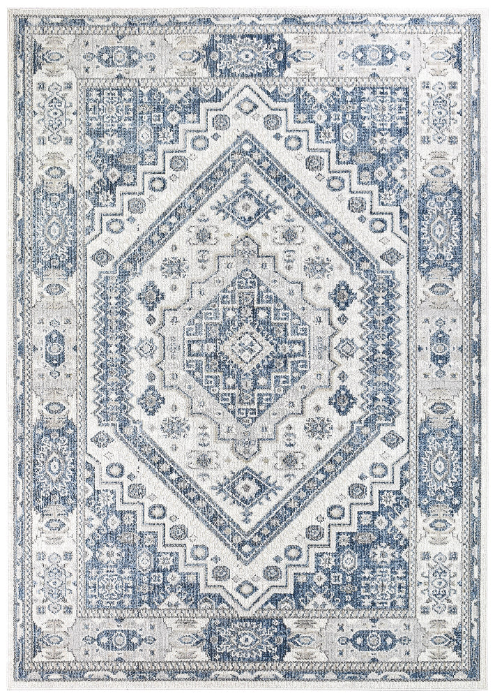 Medina Cream Blue Rug A161A.