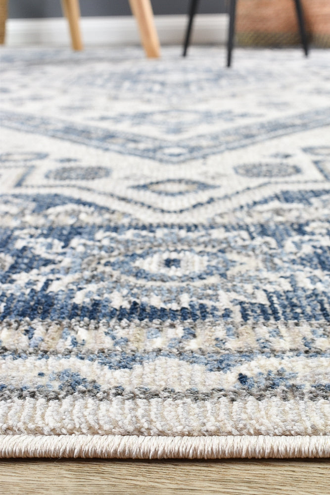 Medina Cream Blue Rug A161A.