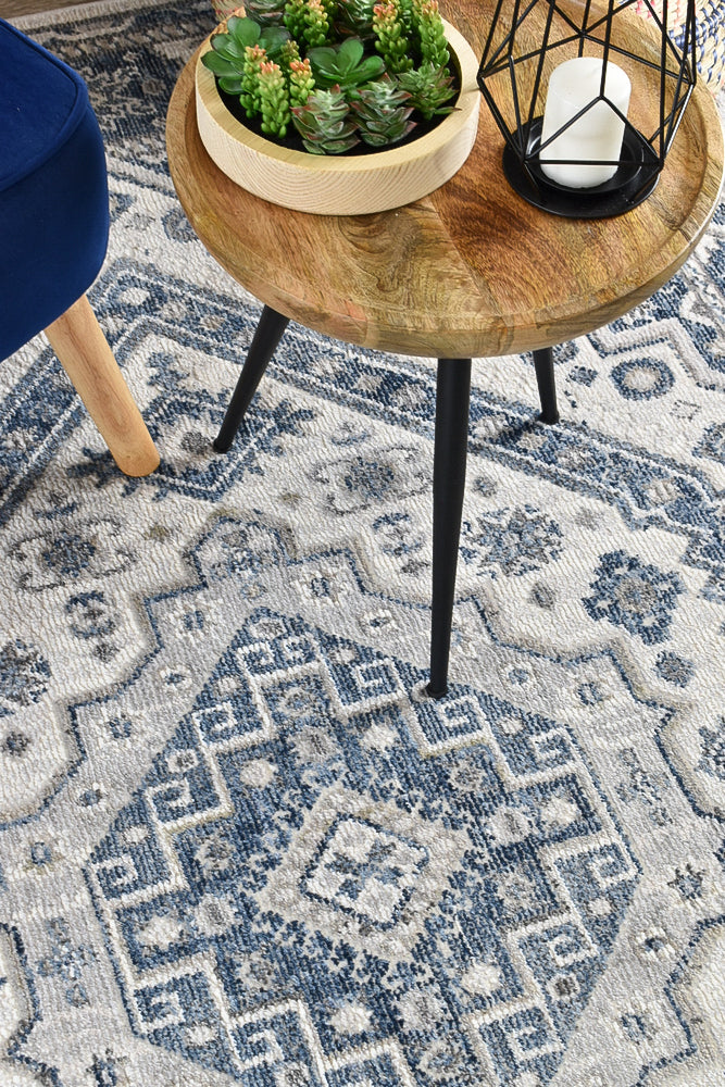 Medina Cream Blue Rug A161A.