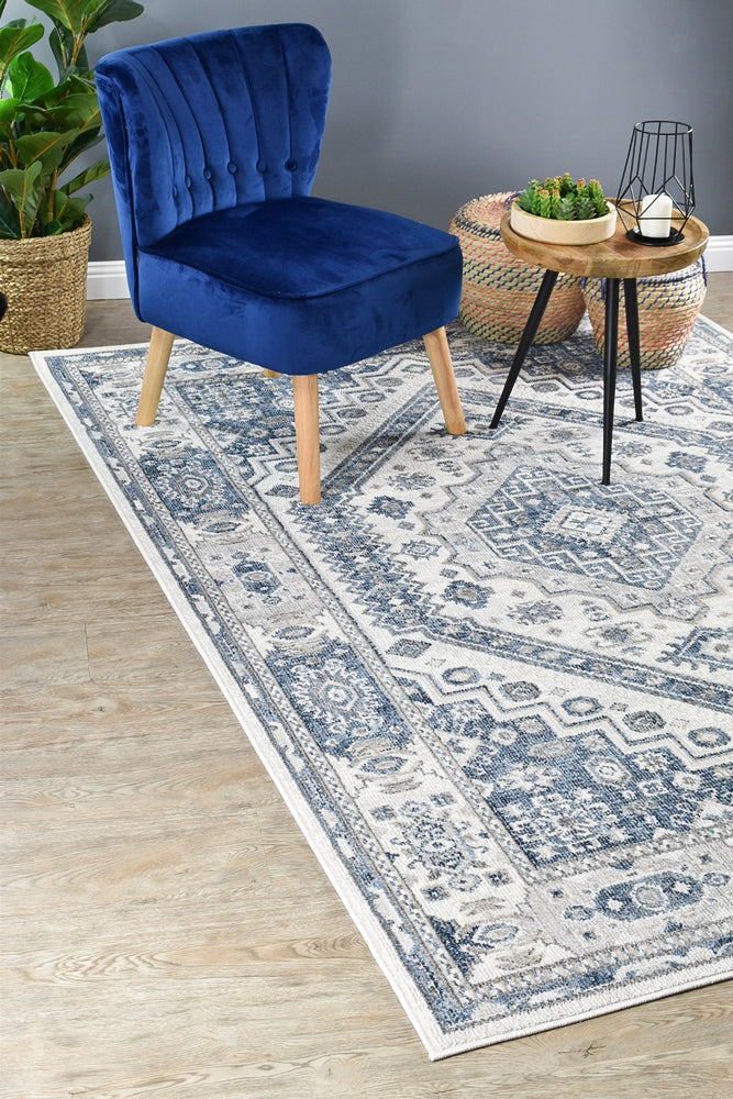 Medina Cream Blue Rug A161A.