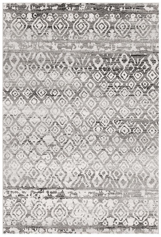 Bayview Zakira Dark Grey Tribal Rug.