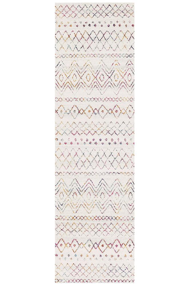 Bayview Nadia Multi Rustic Tribal Runner Rug.