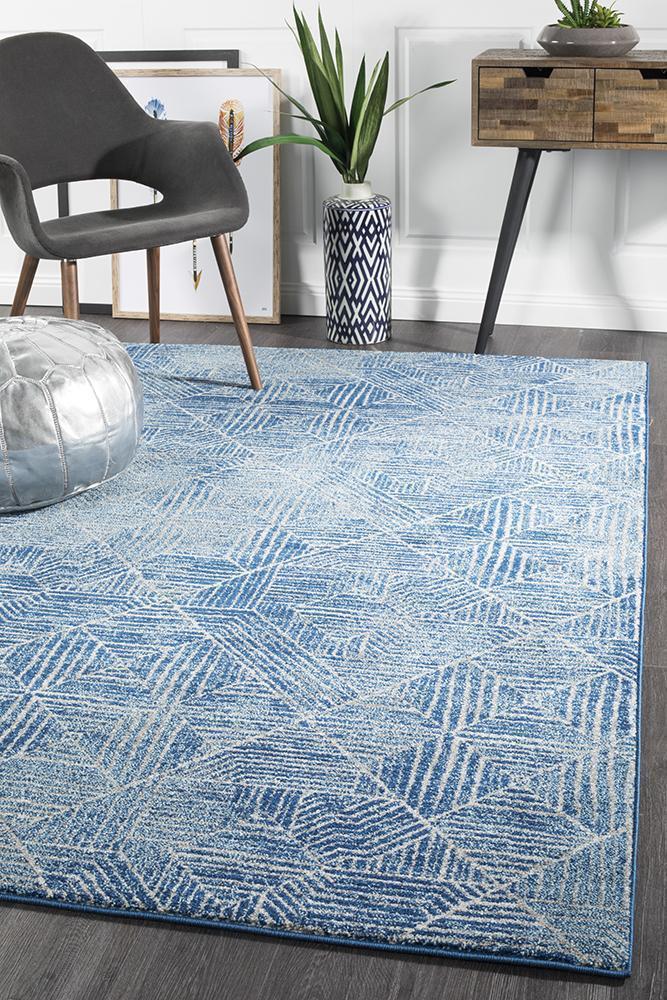 Bayview Kenza Contemporary Navy Rug.