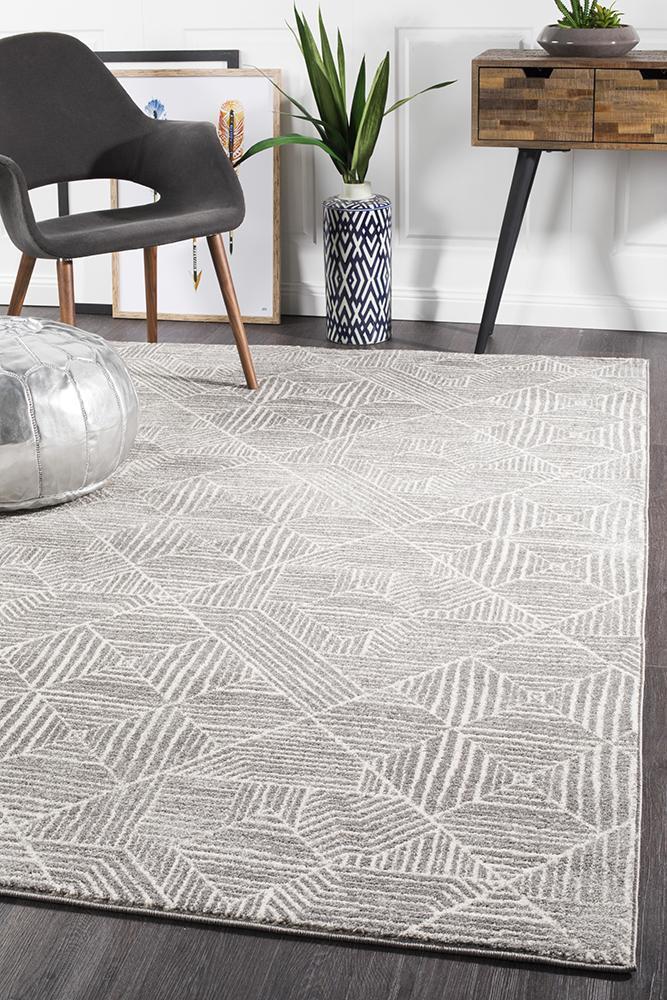 Bayview Kenza Contemporary Silver Rug.