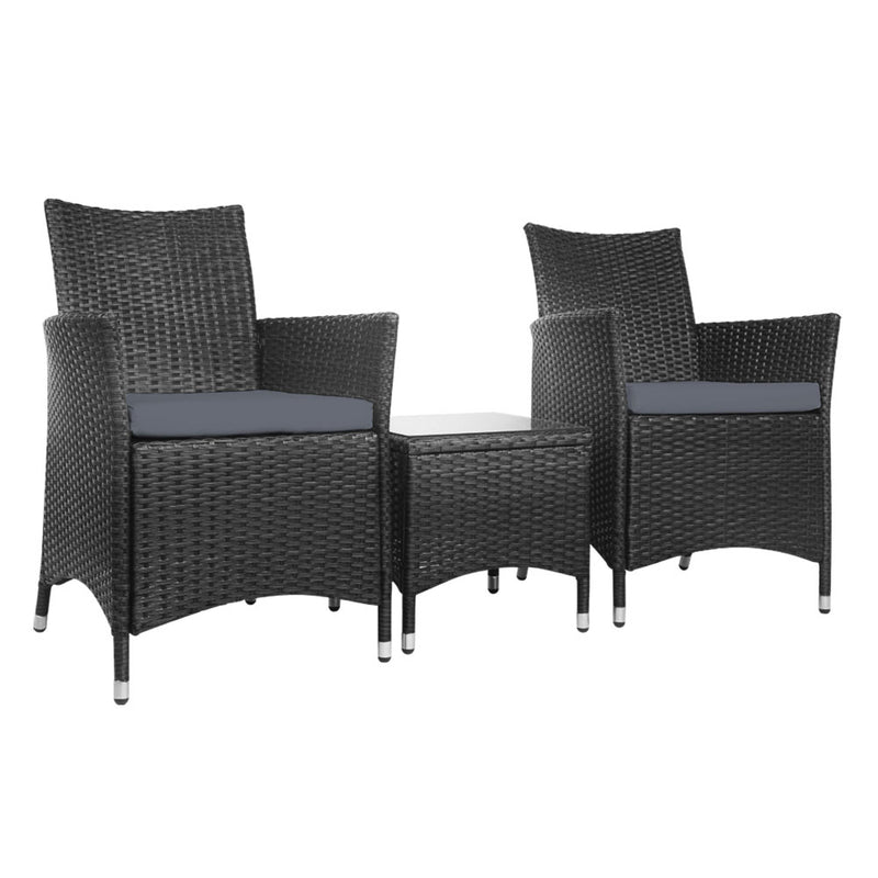 Partelli 3 Piece Outdoor Set - Black