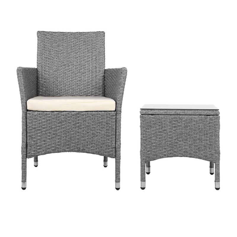 Partelli 3 Piece Outdoor Set - Grey