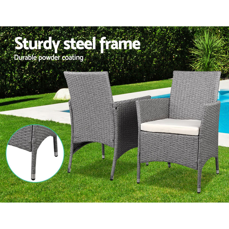 Partelli 3 Piece Outdoor Set - Grey