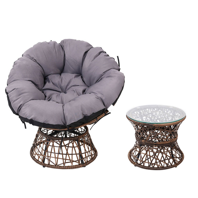 Lachlan 3 Piece Outdoor Set - Brown