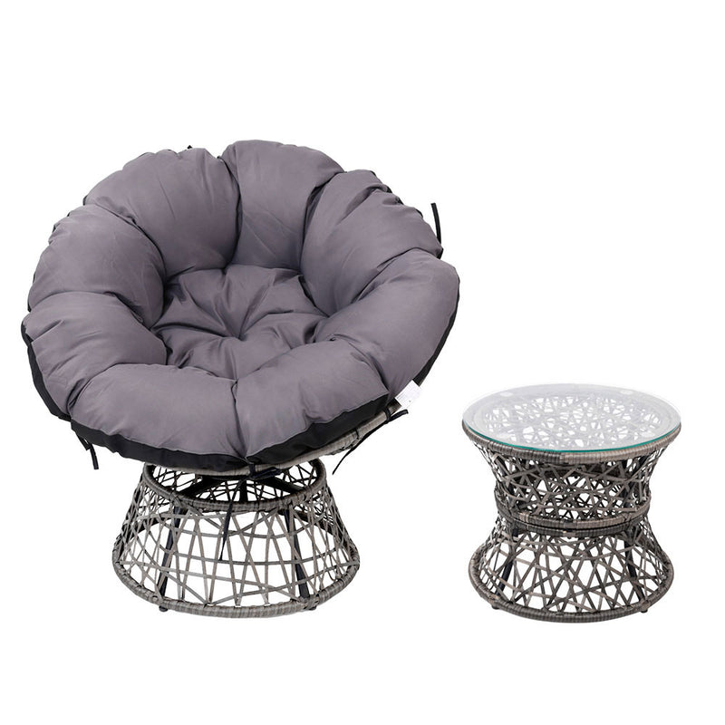 Lachlan 3 Piece Outdoor Set - Grey