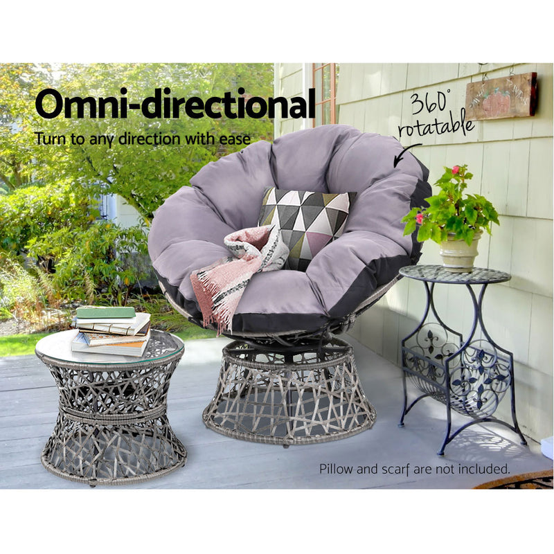 Lachlan 3 Piece Outdoor Set - Grey