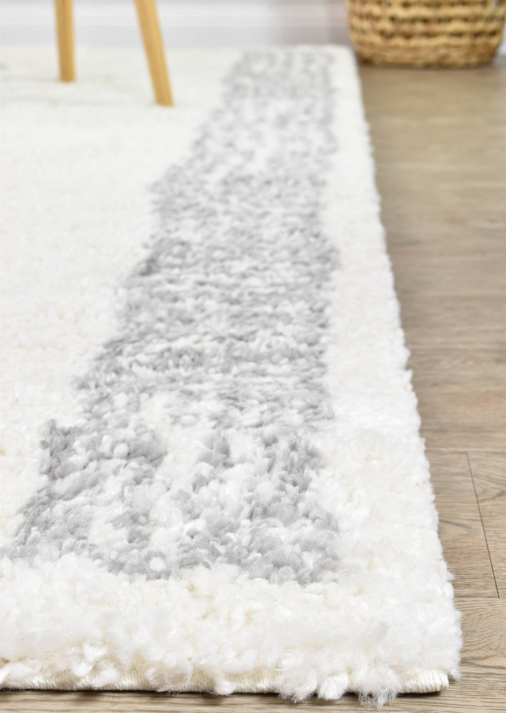 Palermo Shaggy Rug 0B461A Grey.