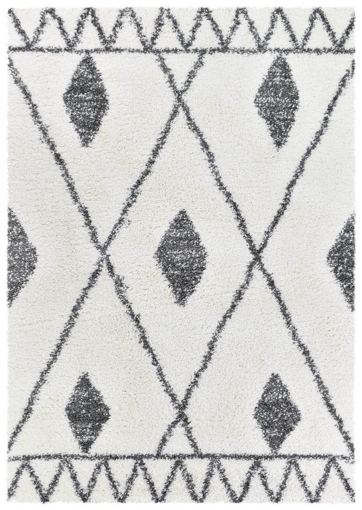 Palermo Shaggy Rug 0B586A Dark Grey.