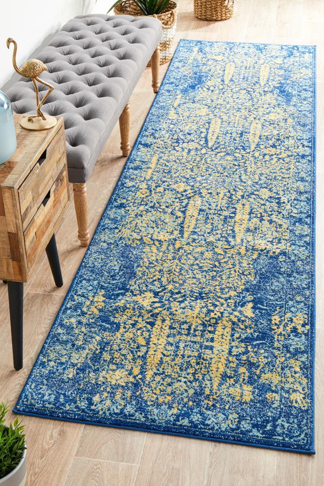 Luminosity 411 Royal Blue Runner Rug.