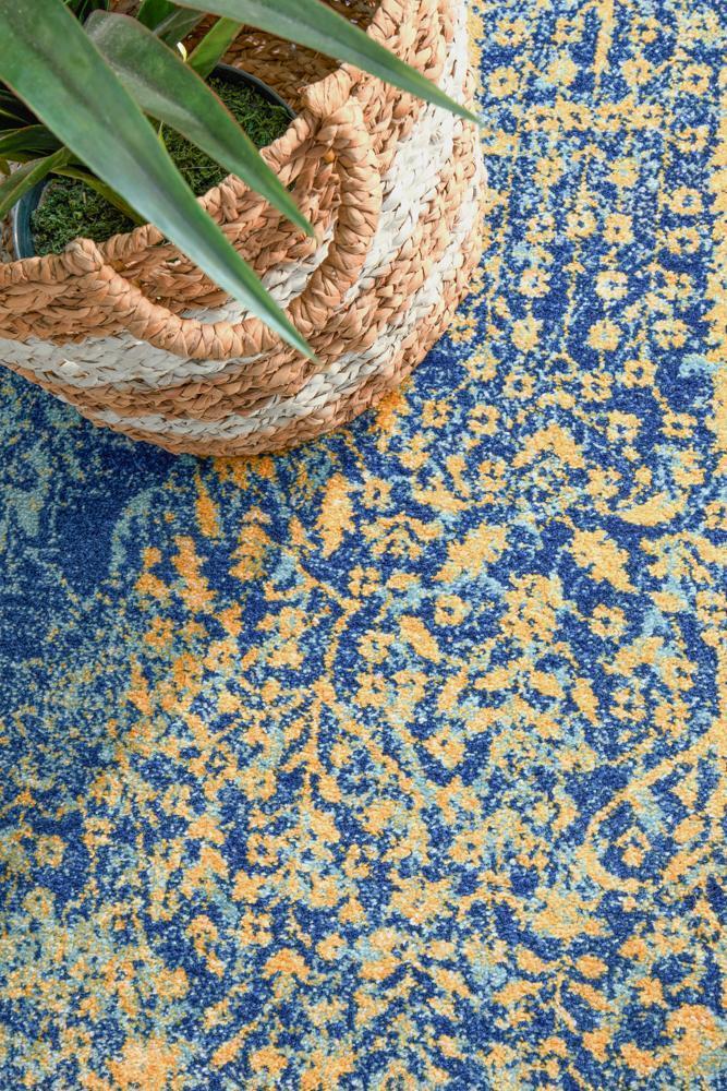 Luminosity 411 Royal Blue Runner Rug.