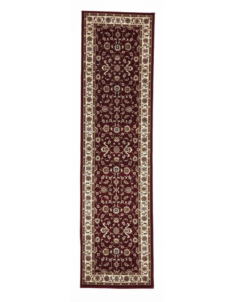 Tuggerah Collection Classic Rug Red with Ivory Border.