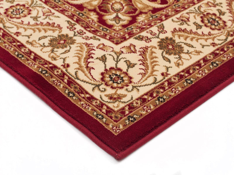 Tuggerah Medallion Runner Red with Ivory Border Runner Rug.