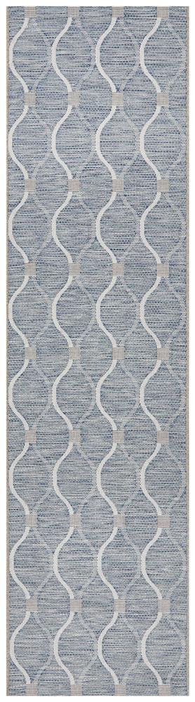 Culture Terrace 5501 Blue Runner Rug.