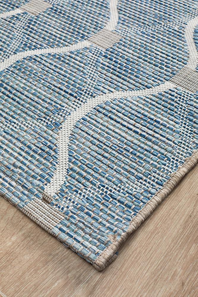 Culture Terrace 5501 Blue Runner Rug.