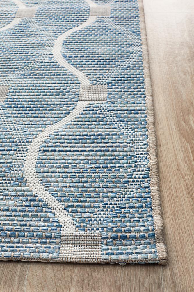 Culture Terrace 5501 Blue Runner Rug.