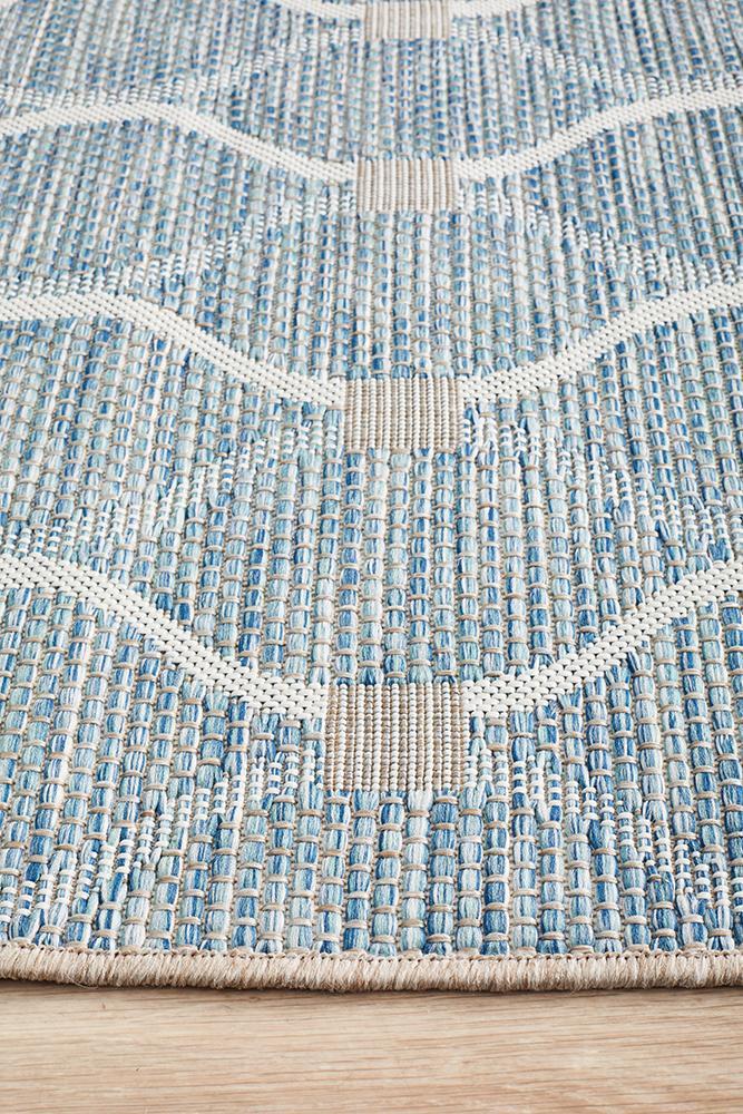 Culture Terrace 5501 Blue Runner Rug.