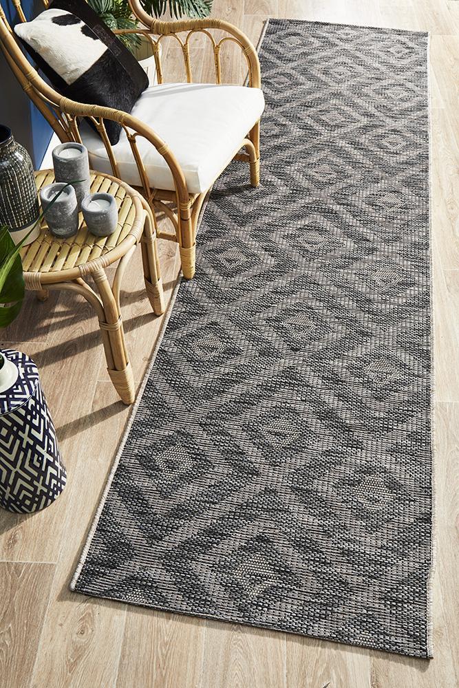 Culture Terrace 5504 Black Runner Rug.