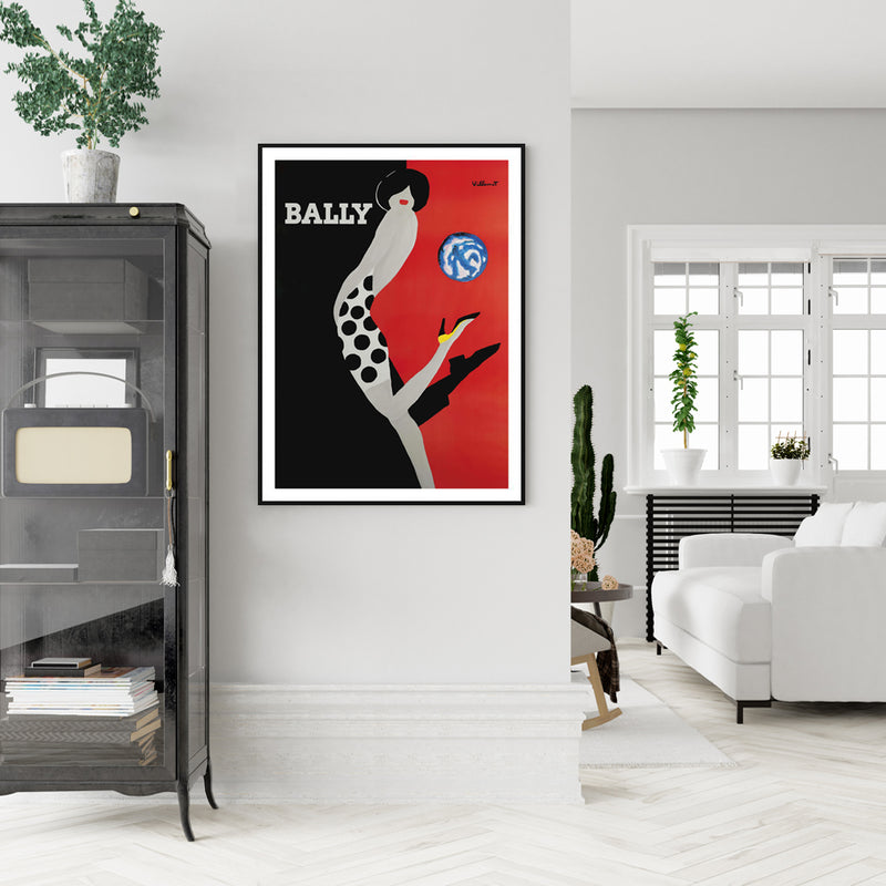 60cmx90cm Fashion Bally Black Frame Canvas Wall Art