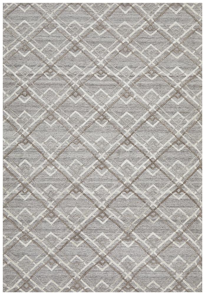 Visions Winter Silver Stream Modern Rug.