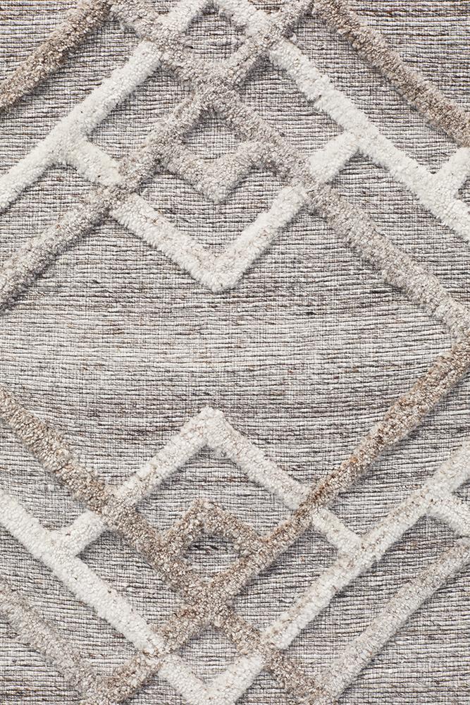 Visions Winter Silver Stream Modern Rug.