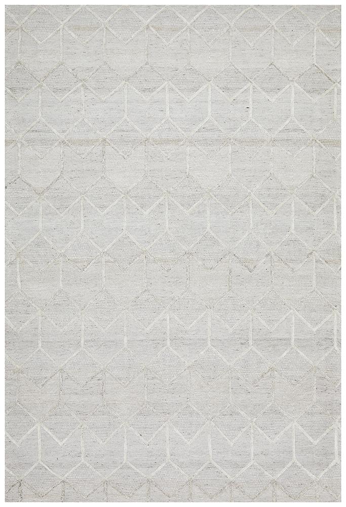 Visions Winter Grey Brush Modern Rug.