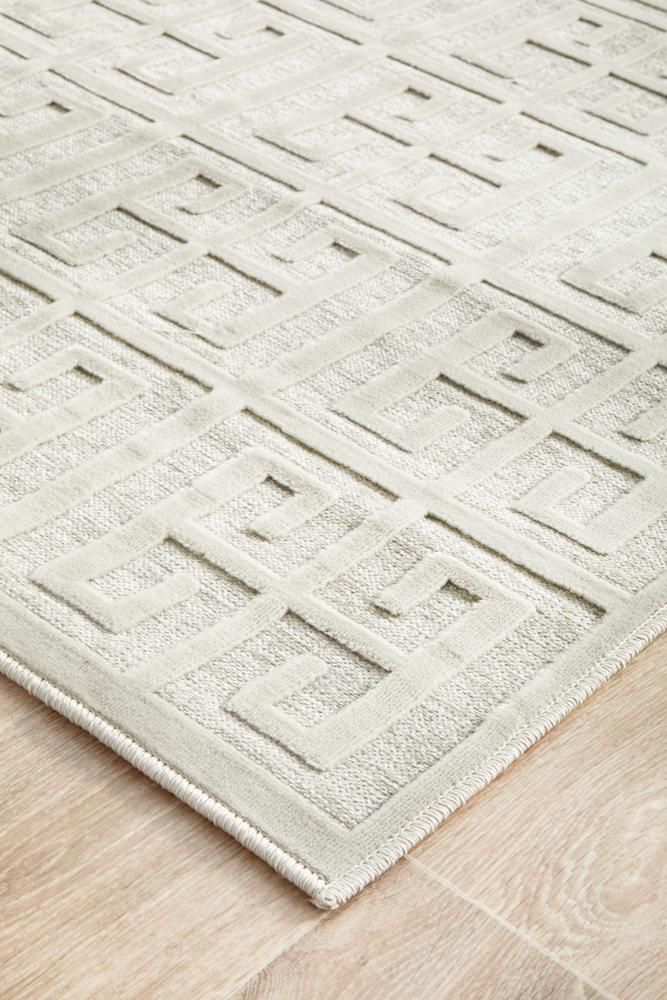 York Brenda Natural White Runner Rug.