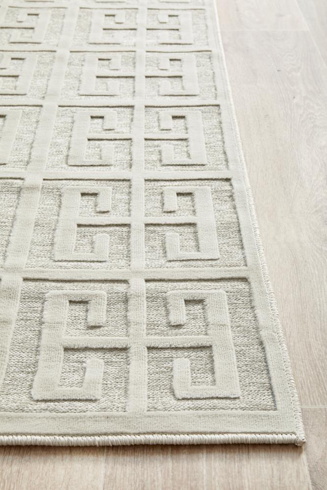 York Brenda Natural White Runner Rug.