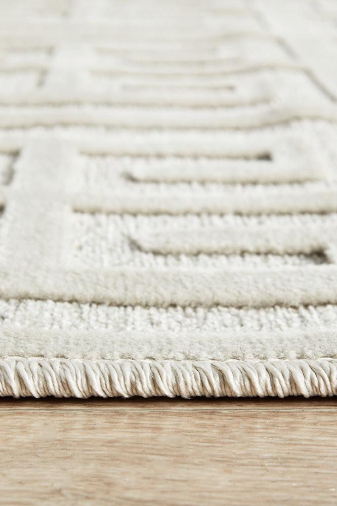 York Brenda Natural White Runner Rug.