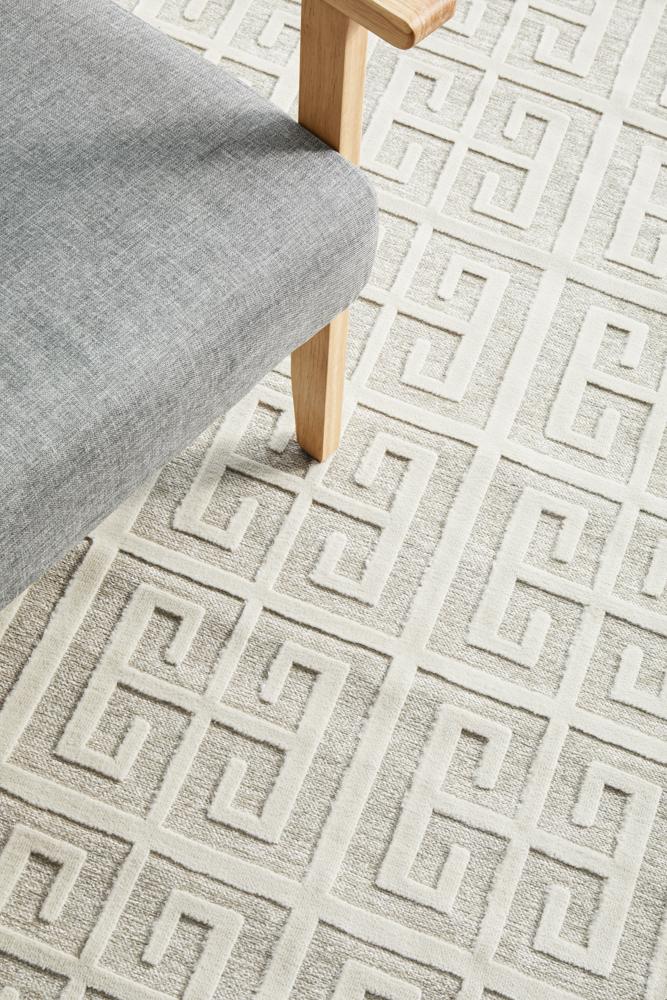 York Brenda Natural White Runner Rug.